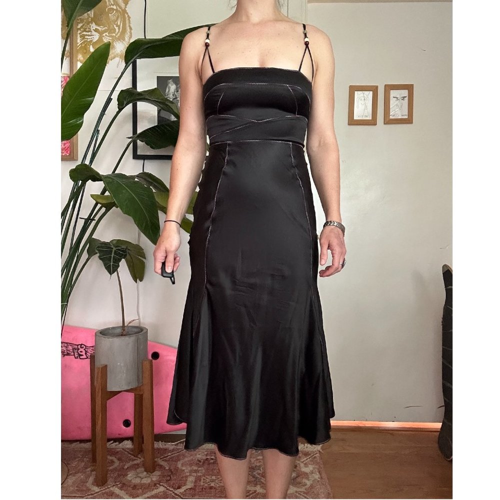 Roberto Cavalli black silk dress $250